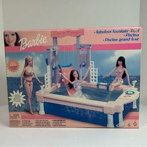 🆕 2002 Barbie Fabulous Fountain Pool Playset